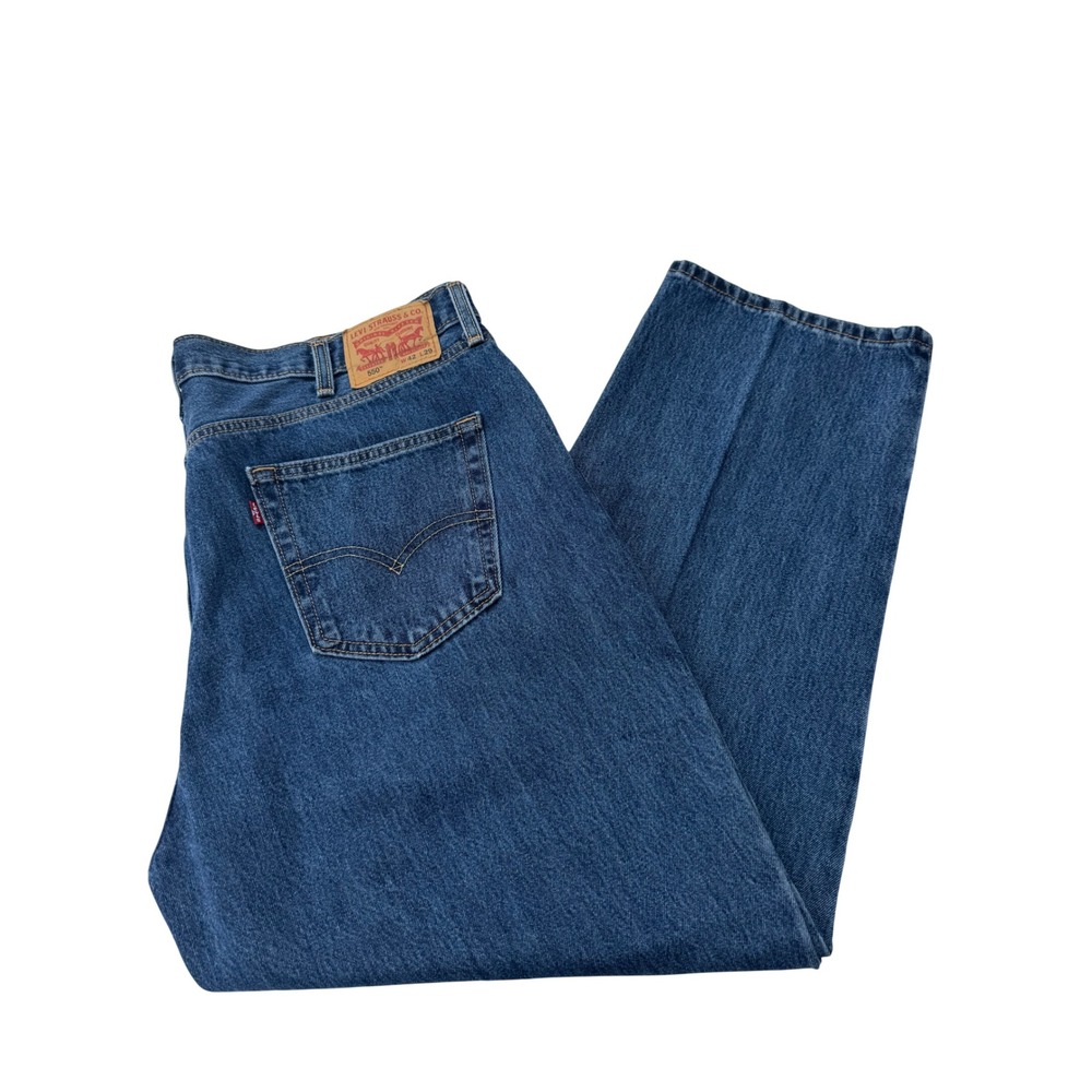 Levi's 550 Men's Jeans W42 L29 Relaxed Fit Tapered EUC Blue Denim